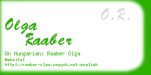 olga raaber business card